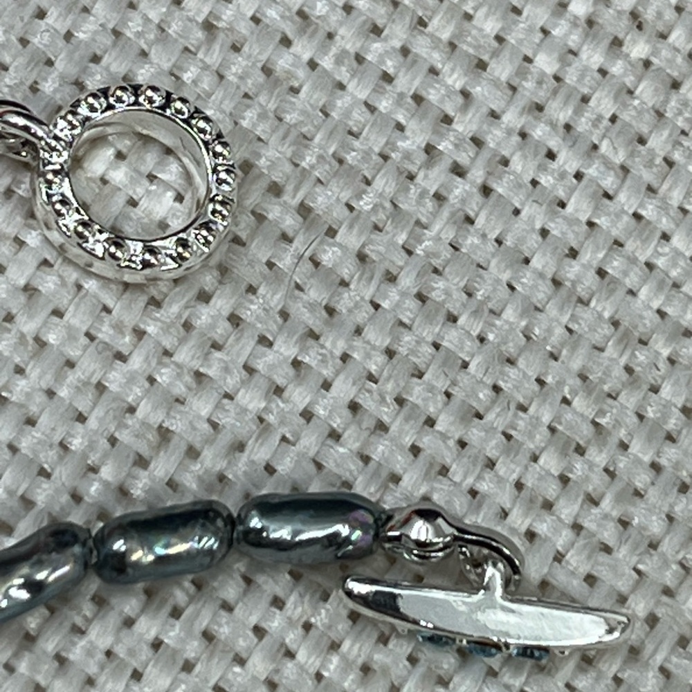 Vintage Hematite and Rhinestone Accented Bracelet – 8” - Picture 12 of 16